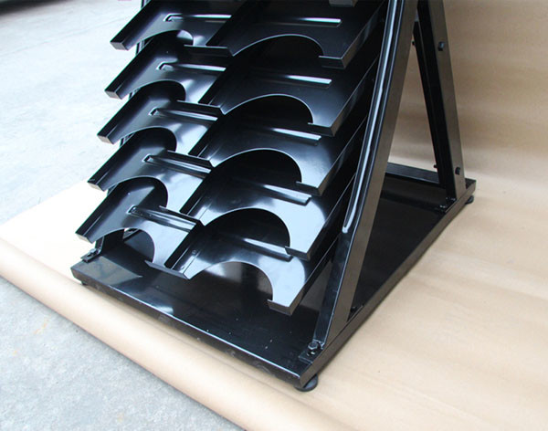 575mm Length 700mm Width Tile Sample Display Rack , Ceramic Tile Display Racks Black