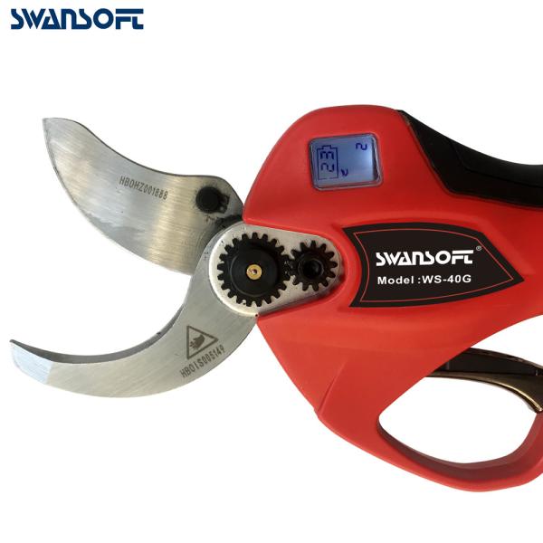 Swansoft 2020 New Type LED 4.0 CM electric pruner for farmer battery powered