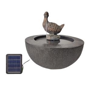 Wholesale Max Flow 300L/H Duck Spit Solar Water Fountain for Garden Decoration Battery 7.4V 2200mA from china suppliers