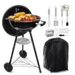 Portable Black BBQ Grill for Camping