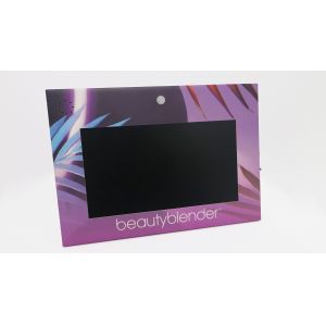 Customized Printed Beauty Display Stand With Back Frame