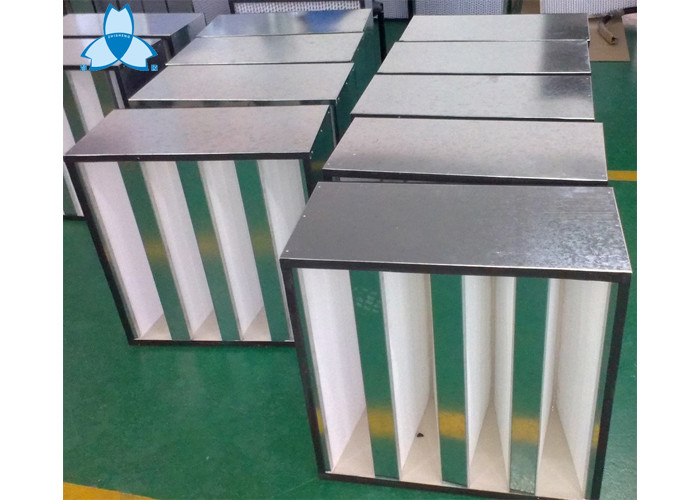 High Efficiency Compact HEPA Filter 592x592x292mm With Galvanized Frame
