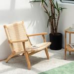 Solid Wood Living Room Furniture with Nitrolacquer Armrest Sofa Chairs Woven