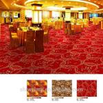Custom cut pile printed red nylon carpet for banquet hall