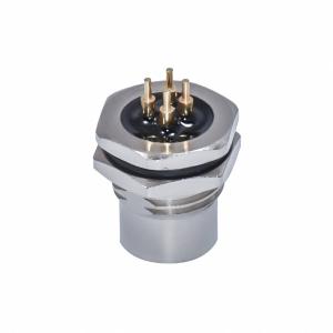Wholesale 4mm Cable 1.5A PA M12 Waterproof Connector PA66 Panel Mount Pcb Connector from china suppliers