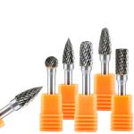 Double Cut Burr Set for Aluminum Wood Metal Porting 6mm Tungsten Rotary Carbide