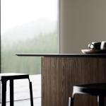 Modern Minimalist Style Stainless Steel Solid Wood Kitchen Cabinet Kitchen