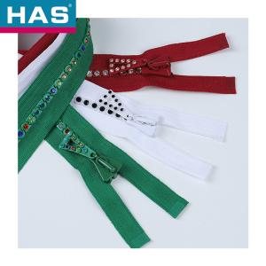 Wholesale Rhinestone Zipper With Plastic Teeth and Diamond Zipper Use for Fashion Garments from china suppliers