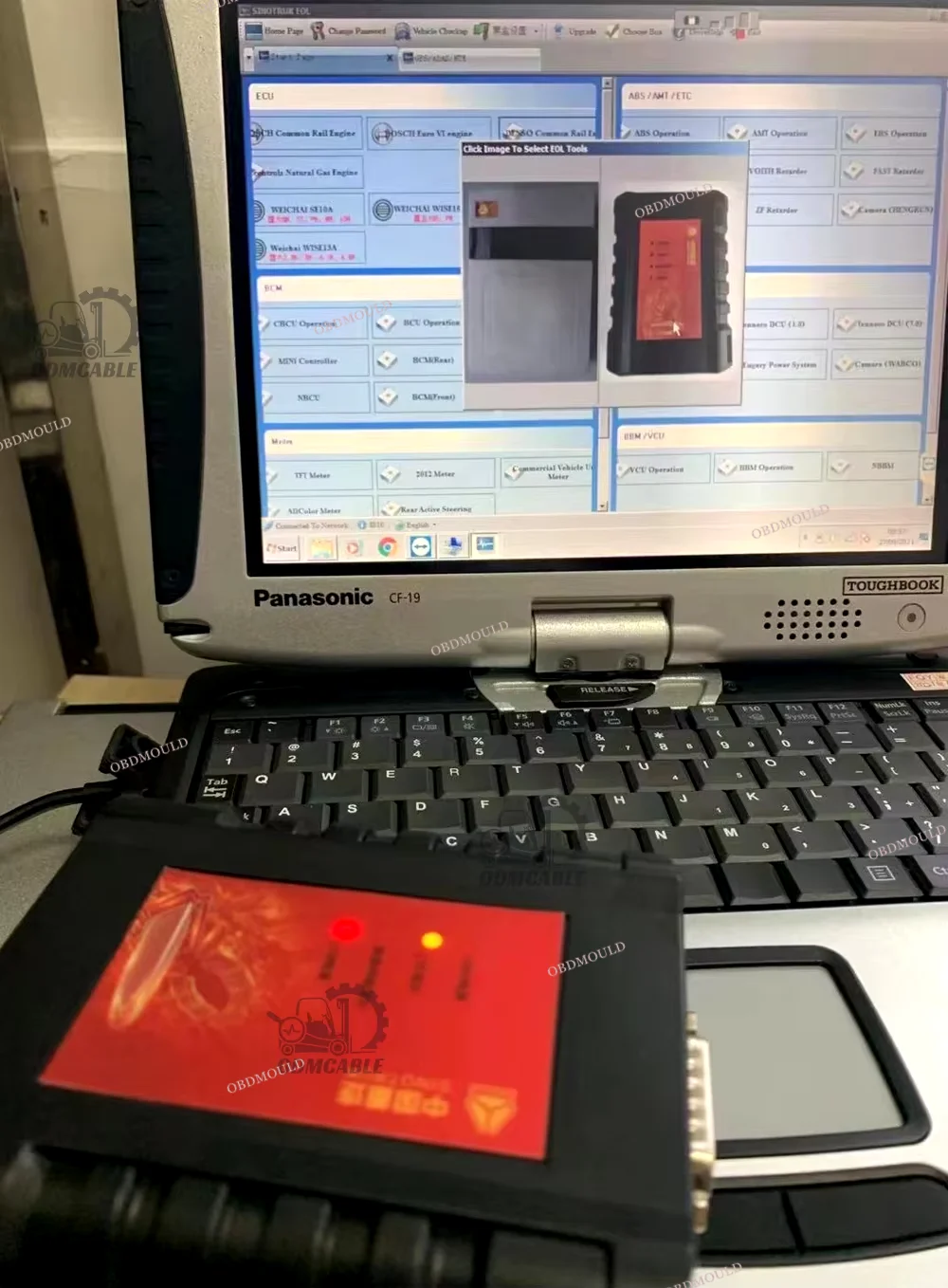 CF C2 Laptop+ Scanner Interface Tool For SINOTRUK HOWO SHACMAN WeiChai Truck Diagnostic