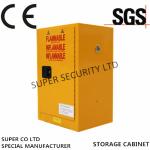 Heavy Duty Lockable Storage Cabinet With Distinct Safety Signs And Bullet