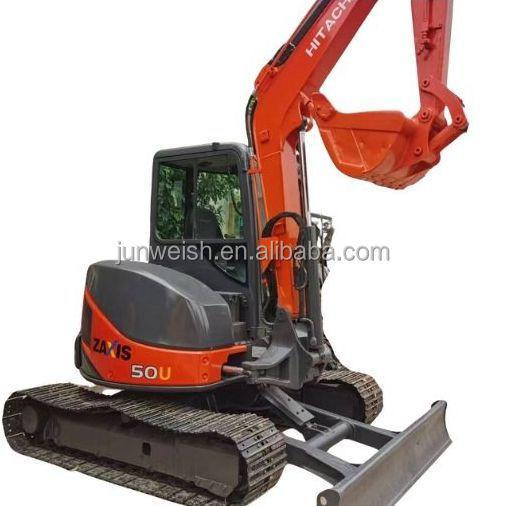 5 Ton Used Hitachi ZX50U Zaxis60 Mini Crawler Excavator in Japan Low Working