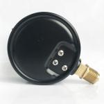 10 MPa Utility Pressure Gauge 100mm Black Steel Brass Wetted Bayonet Ring