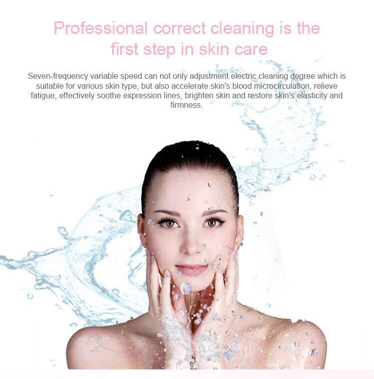 MDRCE ABS Electric Facial Cleansing Brush Silicone Sonic IPX7 Waterproof