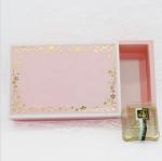 Pink Gold Stamping Disposable Paper Food Packaging For Cookie Gift