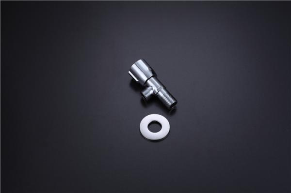 Silver Angle Valve Tap Wash Basin Faucet 304 Stainelss Steel Household Easy