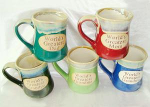 Wholesale Stoneware Reactive Glaze Mug / Porcelain Coffee Mugs With Embossed Wordings from china suppliers
