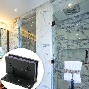 Wholesale Modern Design Matt Black Stainless Steel 90 Degree Wall Mounted Shower Glass Door Hinge from china suppliers