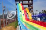 Stainless Steel Fiberglass Water Slides With Rainbow Color For Kids / Adults in