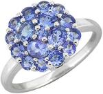 0.25 Carat Tanzanite With Sterling Silver Ring Jewelry with White CZ Accent