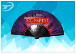 Painted Wooden Hand Fans 23cm With Varnished Wooden Ribs And Fabric