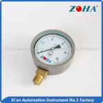 100mm Sliver Boiler Pressure Gauge , Brass Connector Gas Pressure Meter