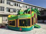Tropical Commercial Inflatable Castle 0.55mm PVC Amusement Jungle Themed