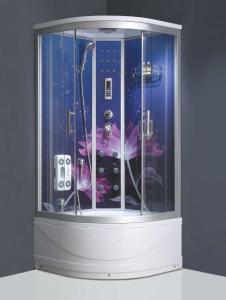 Wholesale Glass back panel rain shower steam shower cubicle portable massage shower room from china suppliers