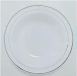 Food Grade 7.5"Disposable Plastic Salad Fruit Bowl With Wide Rim Gold Plastic