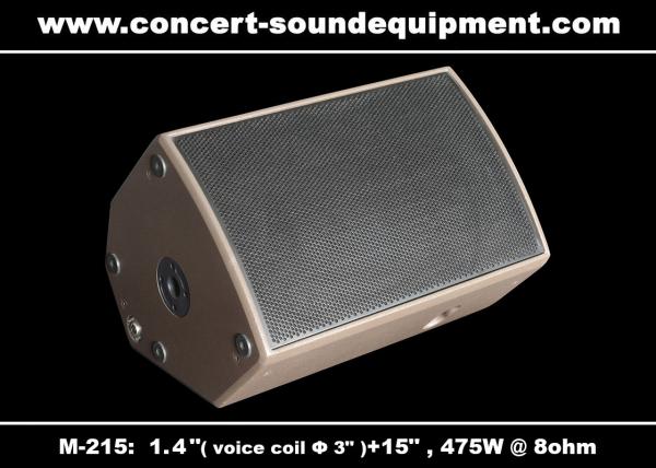 475W Disco Sound Equipment 1.4" + 15" Stage Monitor , Full Range Speaker For