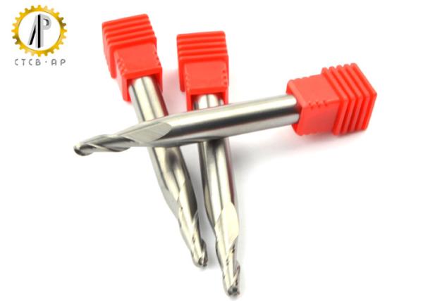 Long Reach Ball Nose Milling Cutter , Solid Carbide Tapered Ball End Mills For