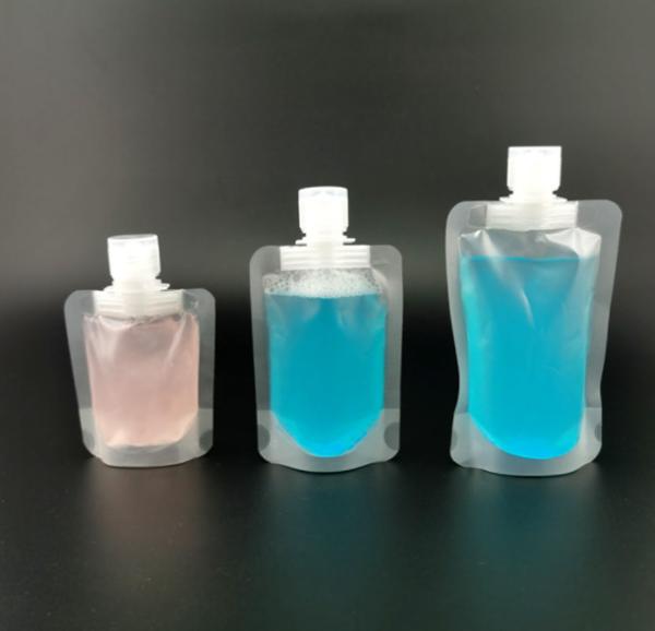 Leakproof 30ml 50ml 100ml Reusable Shampoo Spout Pouch Travel Size For Lotion