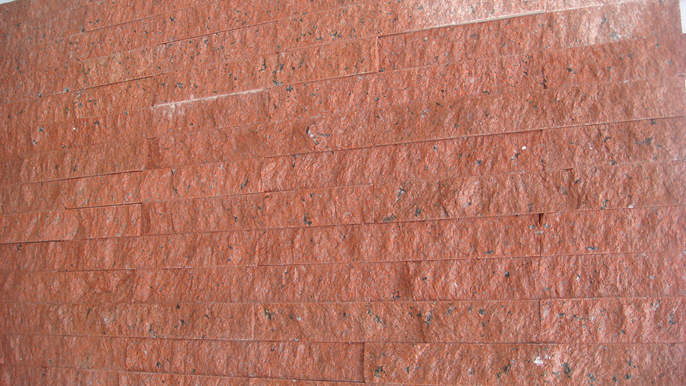 Red Color Rough Granite Kitchen Countertop Floor Tiles 50x50 Slab 2.73 g/cm3