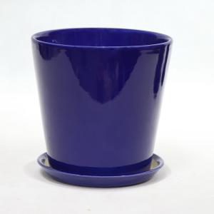 Wholesale Indoor Lightweight Blue Ceramic Pots With Drainage from china suppliers