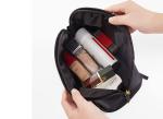 Brush bag and makeup bag 2 in one women's small portable travel set storage bag
