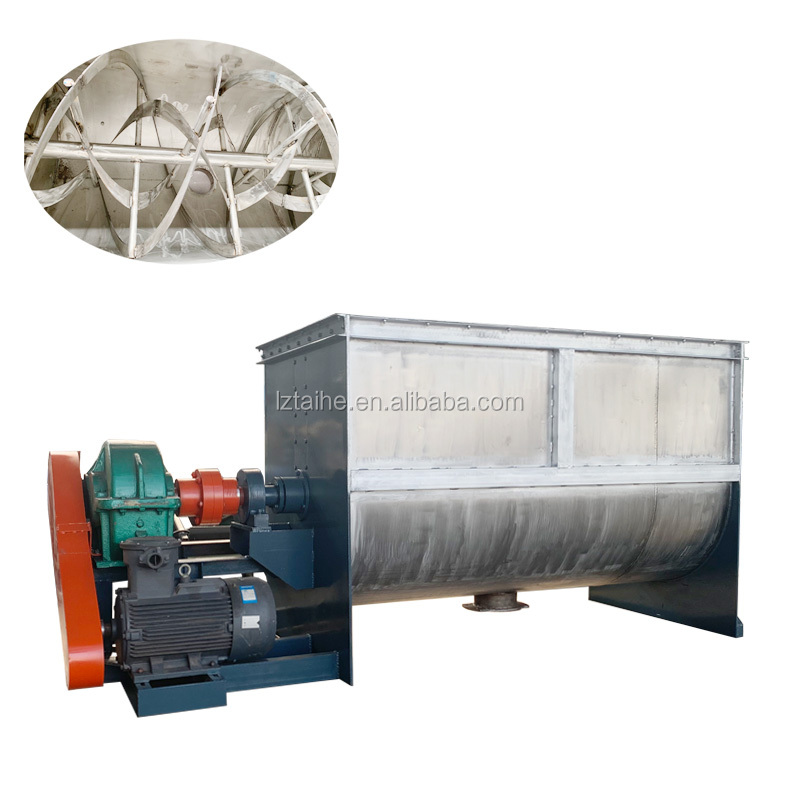 Chemical Fertilizer Mixer Wall Putty Powder Horizontal Mixing Machine Ribbon Mixer