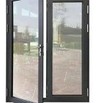 Finished Thermal Break Double Glazed Aluminum Casement Doors with Optional