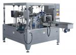 Electrical Motor Rotary Pouch Packing Machine , Quick Automatic Pouch Filling