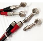 Stainless Steel 45 Degree Swivel Female -3 AN 3/8 x 24 Thread to AN3 PTFE Hose