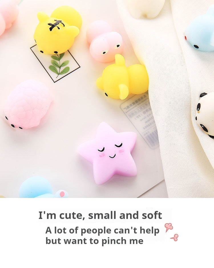 Mini Toy Super Cute 'Little Dumpling' Squishy Novelty Decompression Ball for Boys Fun Hand Squeezing Small Animal Toy