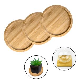 Wholesale 6 Pack 9cm Round Blank Bamboo Coasters Bar Home Cup Coasters from china suppliers
