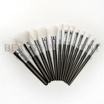 13pcs Private Label Makeup Brushes Set With Chromeplate Brass Into Cosmetic Bag