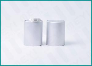 China Matt Silver Aluminum Disc Top Cap , Press Caps And Closures For Shower Gel on sale