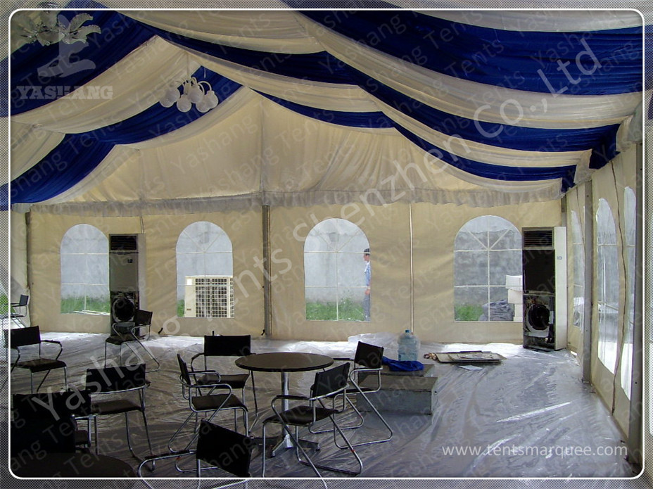 Waterproof White PVC Fabric Cover Aluminum Alloy Outdoor Event Tent