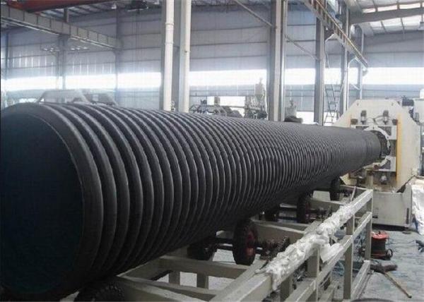 pvc Corrugated Pipe Production Line Twin Screw Extruder , Plastic Corrugated