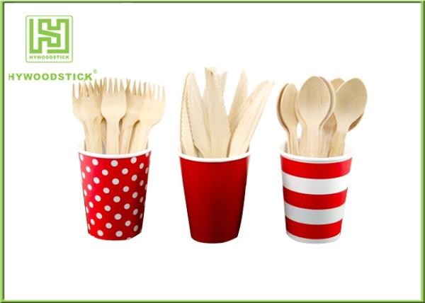14cm Eco Friendly Cutlery Compostable Dinnerware Wooden Party Spoons For
