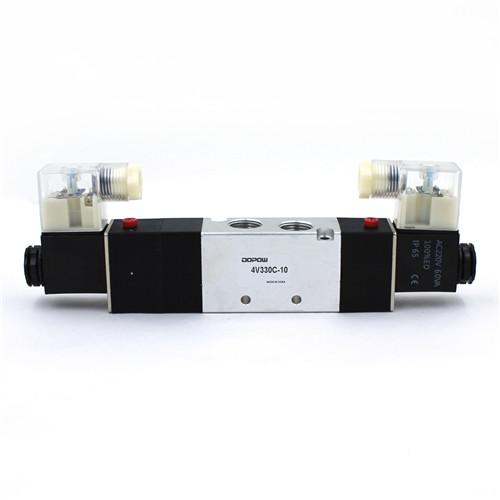 4V330C-10 5 Way 3 Position Solenoid Valve Directional Control 5 3 Way Pneumatic