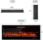 Heating Function Decor Flame 3D Electric Linear Fireplace Stove Customized Logo