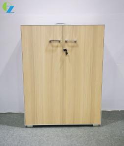 Wholesale 4.2mm Slim Edge Steel Wood Combined Swing Door Cabinets 2 Adjustable Shelves from china suppliers