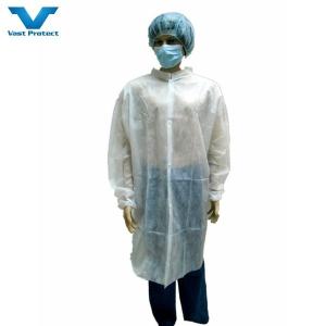 Wholesale VPT-501 Customized Request Disposable Protective Workwear Nonwoven Anti-Dust Lab Coat from china suppliers