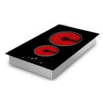 Auto Switch Off 2000w 510x290mm 2 Burner Ceramic Hob